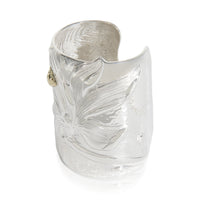 Yellow Gold & Sterling Silver  Magnolia Ladybug Cuff Bracelet