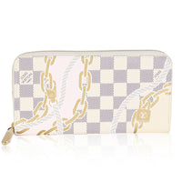 Gold Damier Azur Canvas Nautical Zippy Wallet