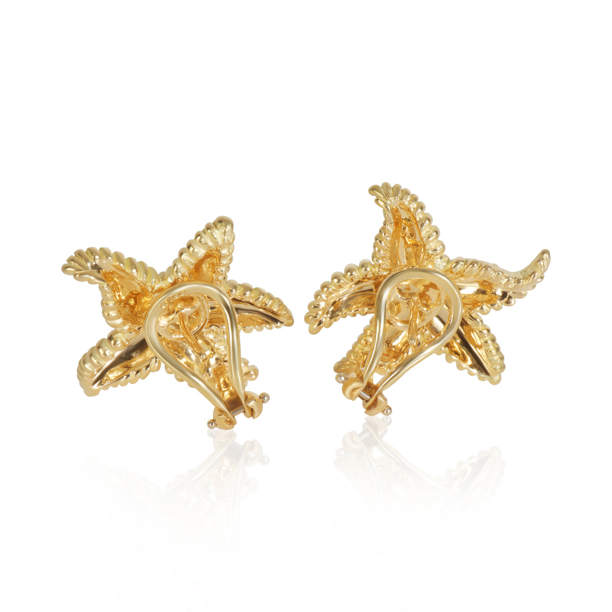 Yellow Gold  Vintage Starfish Earrings
