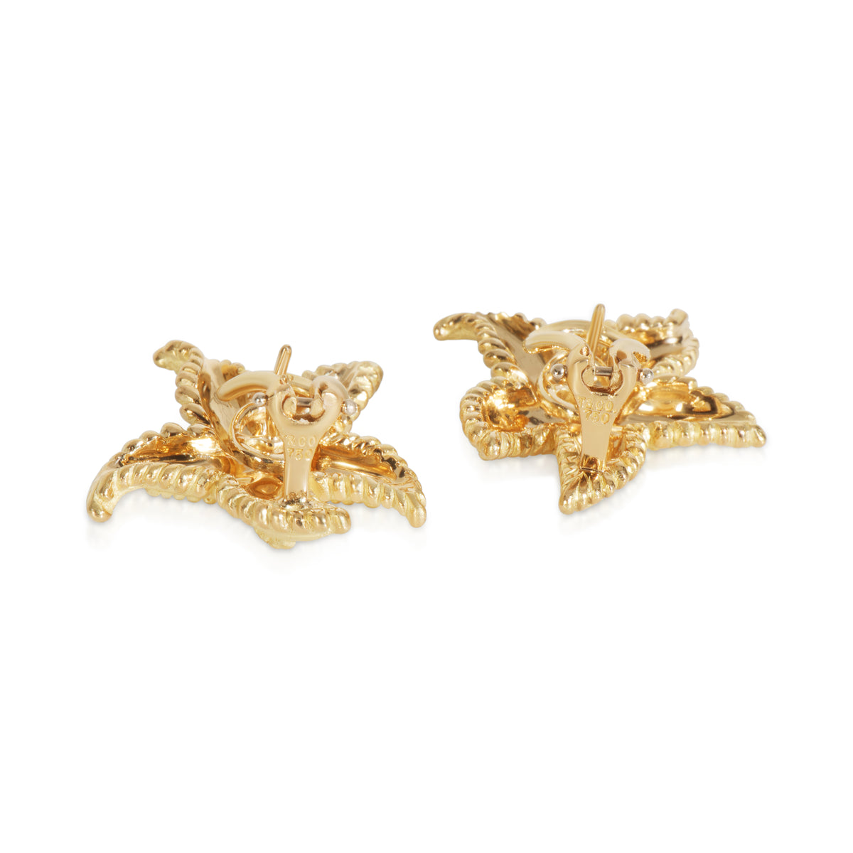 Yellow Gold  Vintage Starfish Earrings