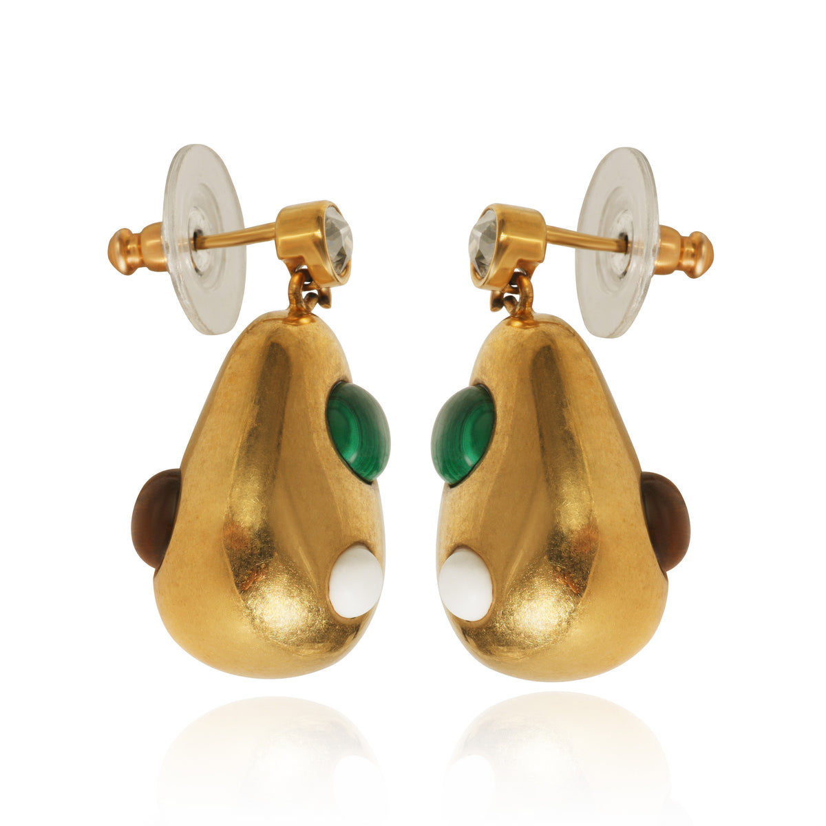 Gold-Plated  Baroque Drop Earrings