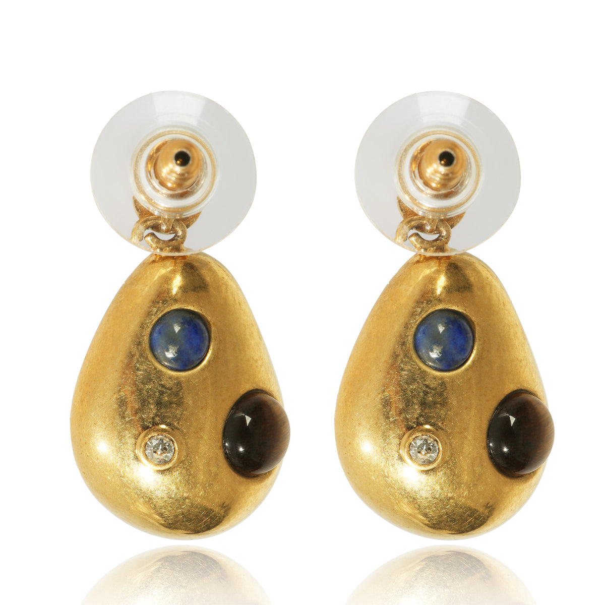 Gold-Plated  Baroque Drop Earrings