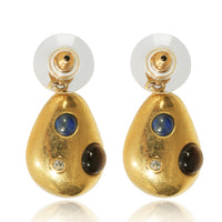 Gold-Plated  Baroque Drop Earrings