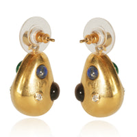 Gold-Plated  Baroque Drop Earrings