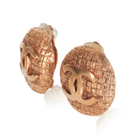 Gold-Plated  Vintage 1980s CC Earrings