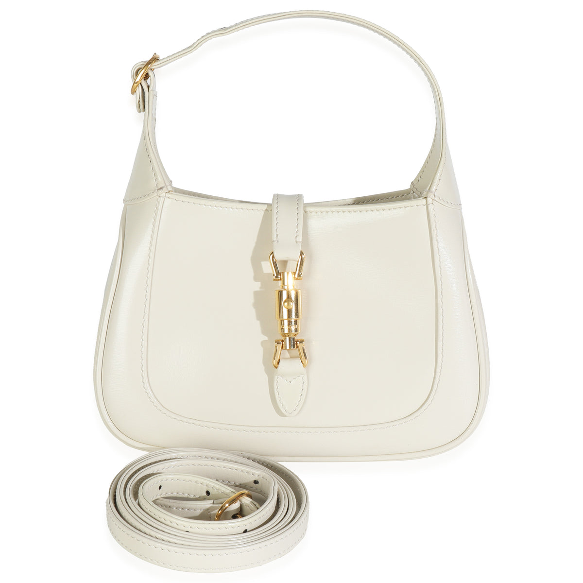 Mystic White Boarded Dyana Lux Calfskin Mini Jackie 1961 Hobo