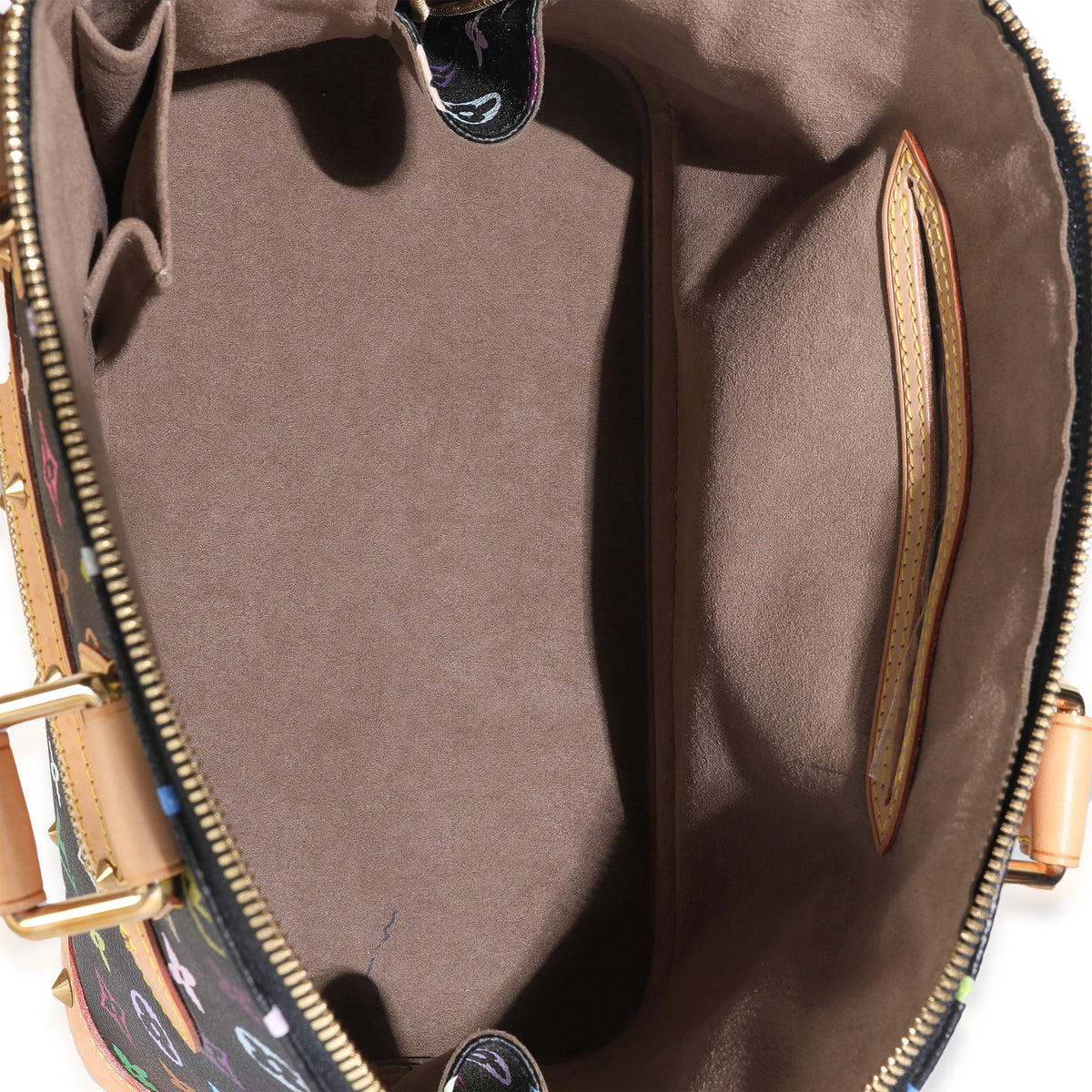 Black Monogram Multicolor Canvas Alma PM