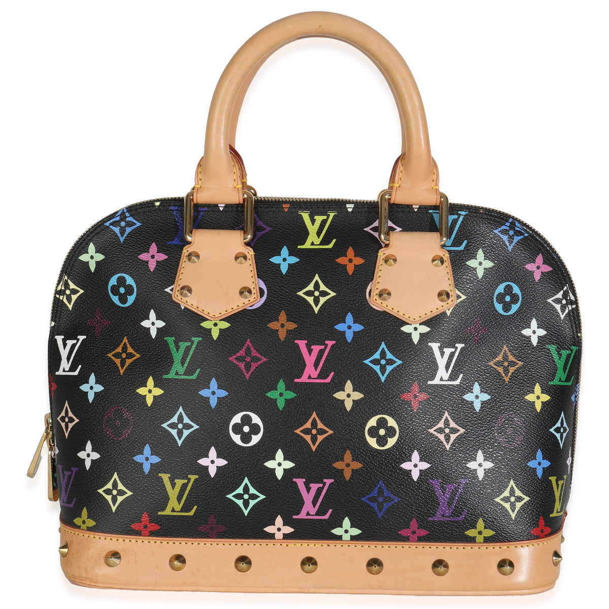 Black Monogram Multicolor Canvas Alma PM