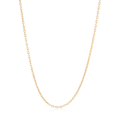 Yellow Gold  Cable Chain Necklace