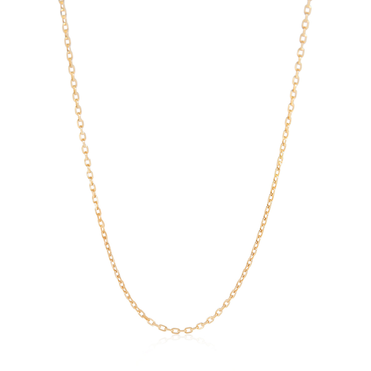 Yellow Gold  Cable Chain Necklace