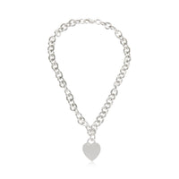 Sterling Silver  Heart Tag Necklace