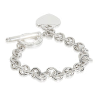 Sterling Silver  Heart Tag Bracelet