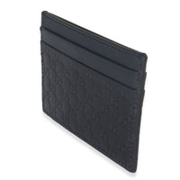Navy Microguccissima Card Case