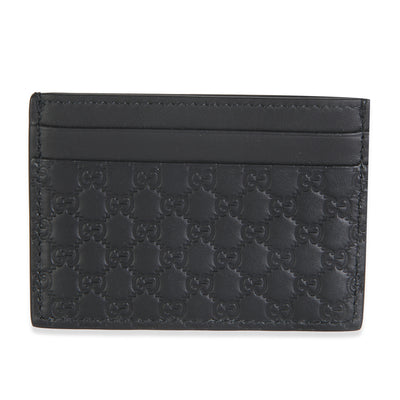 Black Microguccissima Card Case