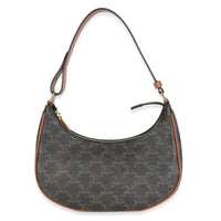 Tan Calfskin Triomphe Canvas Ava Shoulder Bag