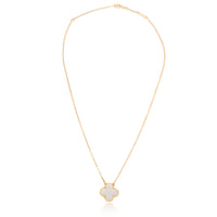 Yellow Gold Mother Of Pearl Vintage Alhambra Pendant