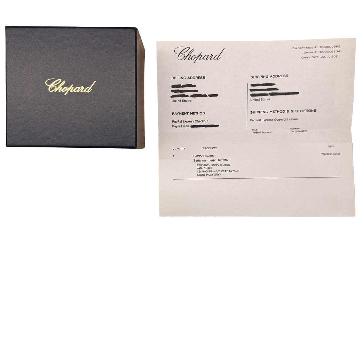 Rose Gold Onyx and Diamond Happy Hearts Pendant