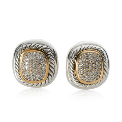 Yellow Gold & Sterling Silver Diamond Albion Earrings