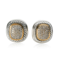 Yellow Gold & Sterling Silver Diamond Albion Earrings
