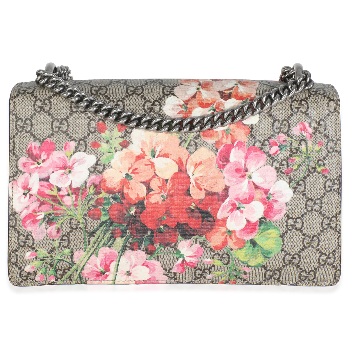 Gucci Beige Multicolor Dry Rose GG Supreme Canvas Blooms Medium Dionysus Bag Handbag bv