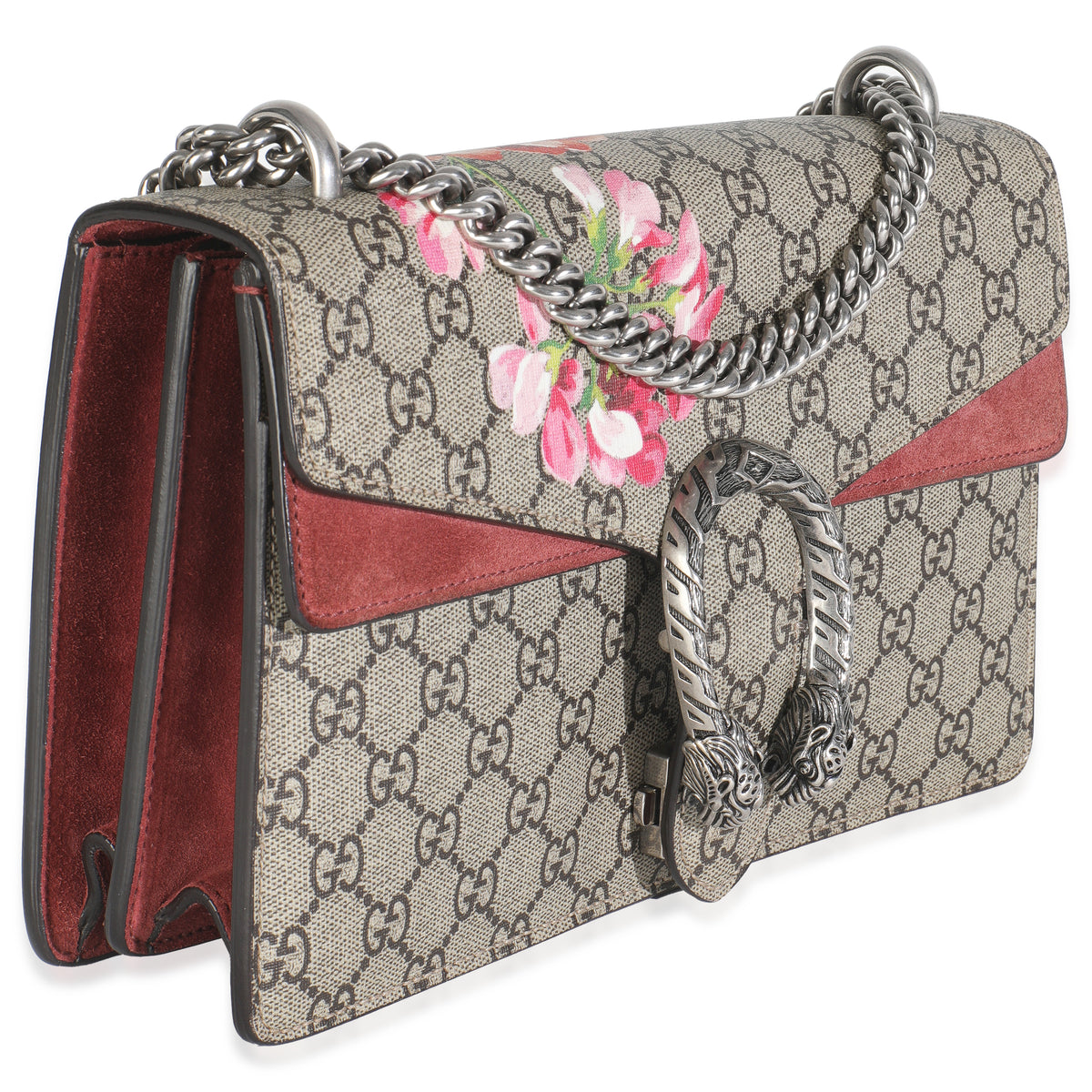 Gucci Beige Multicolor Dry Rose GG Supreme Canvas Blooms Medium Dionysus Bag Handbag pv