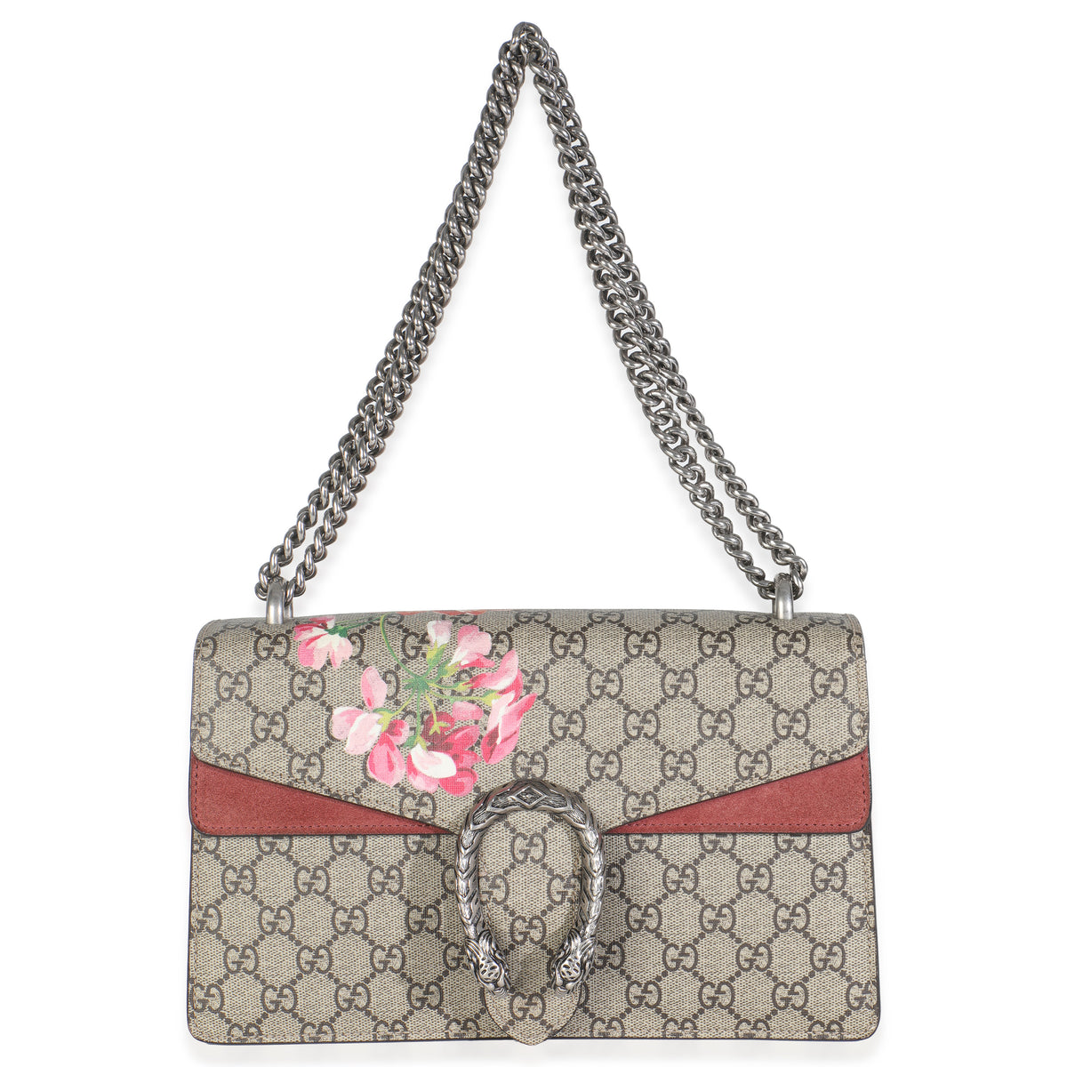 Beige Multicolor Dry Rose GG Supreme Canvas Blooms Medium Dionysus Bag