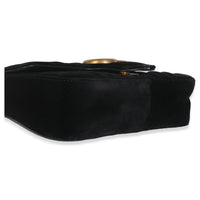 Black Velvet Matelasse Mini GG Marmont Shoulder Bag