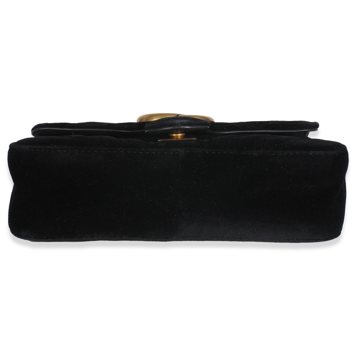 Black Velvet Matelasse Mini GG Marmont Shoulder Bag