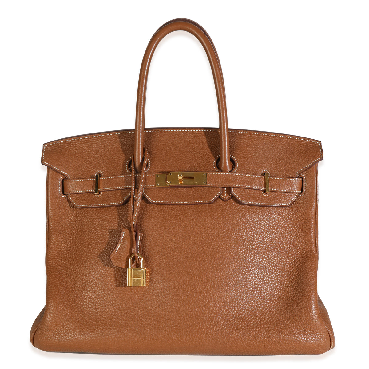 Hermès Gold Clemence Birkin 35 GHW Handbag id