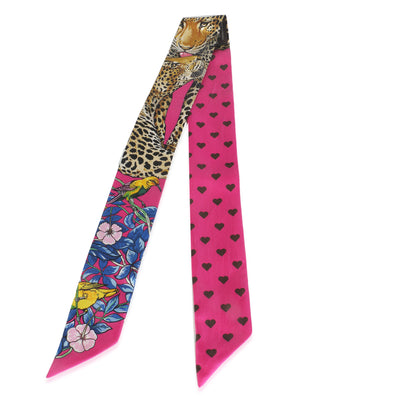 Rose Vif Bleu Roy Silk Jungle Love Twilly