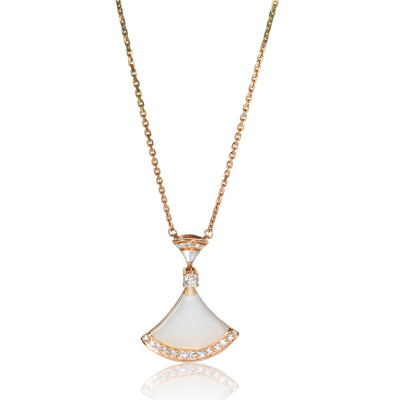 Rose Gold Mother Of Pearl and Diamond Divas Dream Pendant