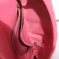 Pink Quilted Caviar Mini Coco Top Handle Flap Handbag