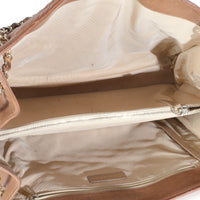 Brown Quilted Lambskin Large Gabrielle Accordion Tote