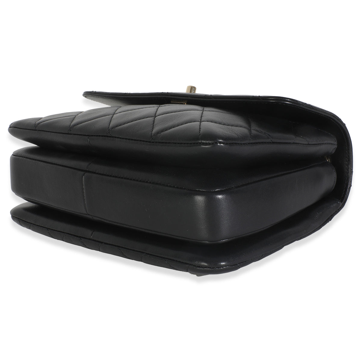 Black Quilted Lambskin Small Trendy CC Flap Dual Handle Bag