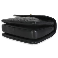 Black Quilted Lambskin Small Trendy CC Flap Dual Handle Bag