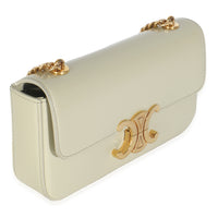 Almond Green Shiny Calfskin Triomphe Chain Shoulder Bag