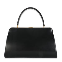 Black Natural Satinated Calfskin Medium Antoinette Bag