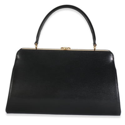 Black Natural Satinated Calfskin Medium Antoinette Bag