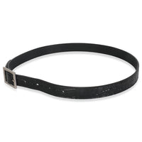 Black Croc Embossed Calfskin Buckle Belt 70