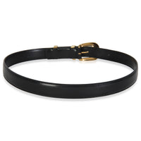 Black Taurillon Gold Buckle Medium Western Belt 70