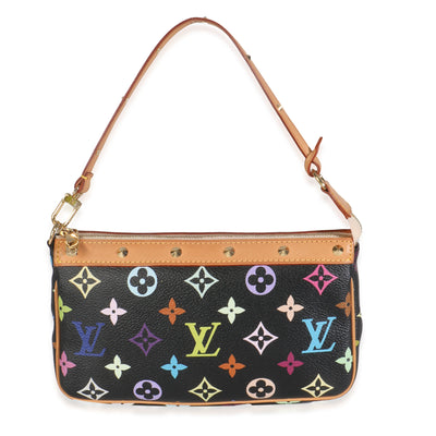 Black Monogram Multicolor Canvas Pochette Accessoires