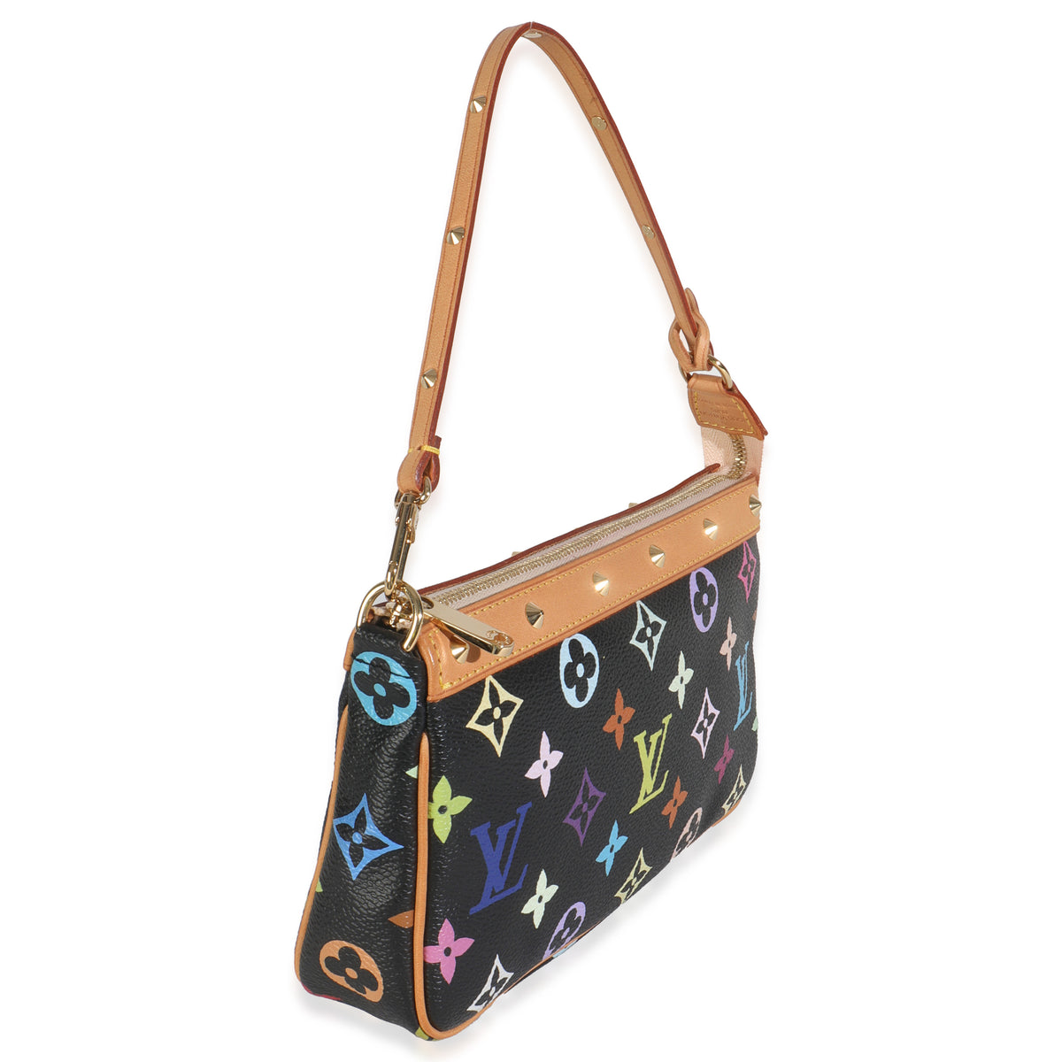 Black Monogram Multicolor Canvas Pochette Accessoires