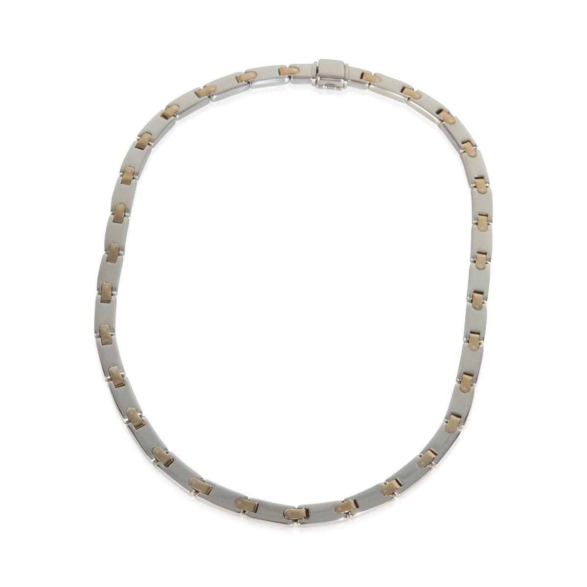 Tiffany & Co. Yellow Gold & Sterling Silver  Vintage Flat Link Necklace sv