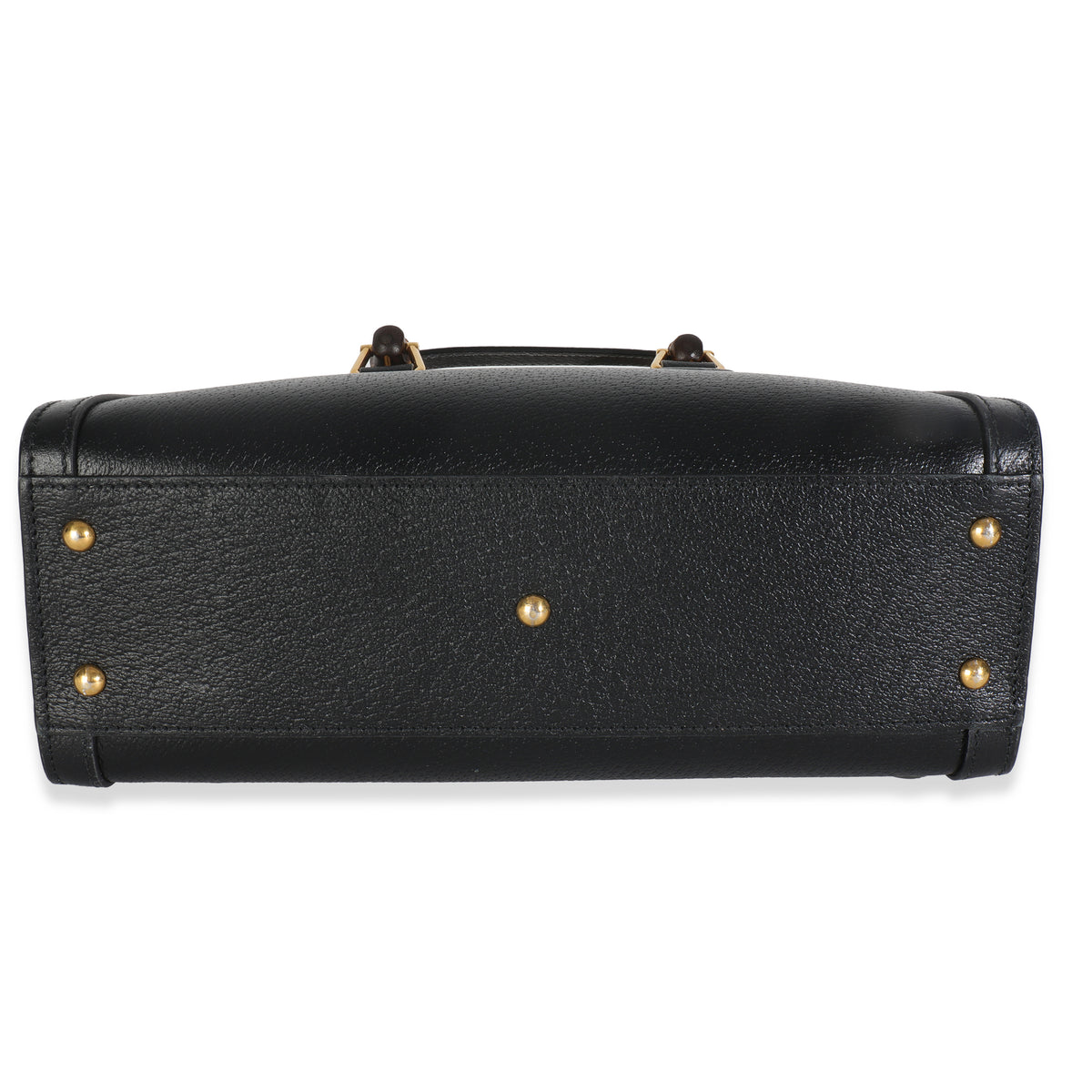 Black Dusty Grey Textured Dollar Calfskin Web Small Diana Tote