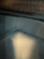 Blue White Quilted Metallic Tweed Braided Mini Rectangular Flap Bag