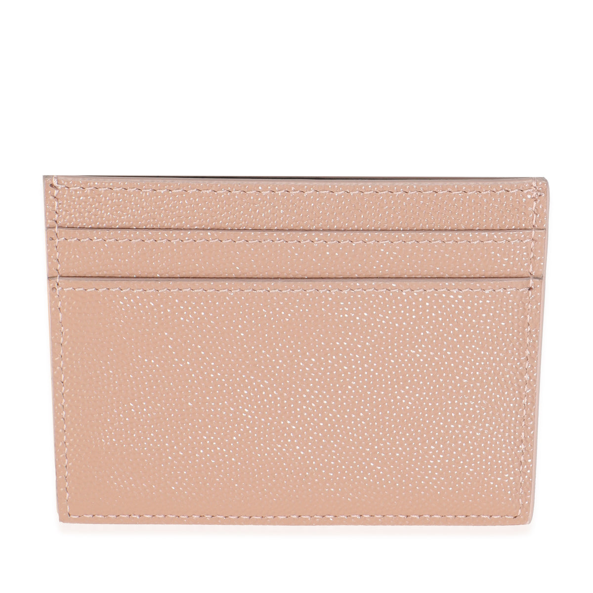 Saint Laurent Dark Pink Grain De Poudre Credit Card Case Wallet bv