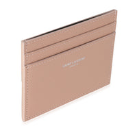 Saint Laurent Dark Pink Grain De Poudre Credit Card Case Wallet pv