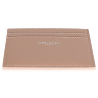 Saint Laurent Dark Pink Grain De Poudre Credit Card Case Wallet stamp
