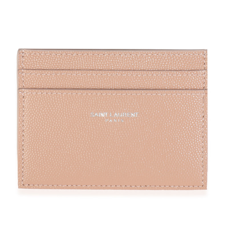 Dark Pink Grain De Poudre Credit Card Case