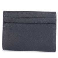 Saint Laurent Navy Grain De Poudre Credit Card Case Wallet bv